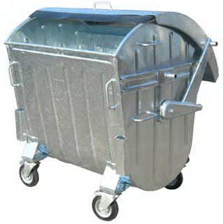 Container zincat CLA 1100 cu capac semirotund - Transport inclus